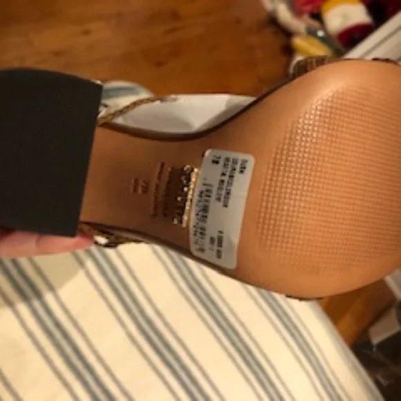 NWOT Schutz Boho Leather Block Heel Sandals - Picture 2 of 3